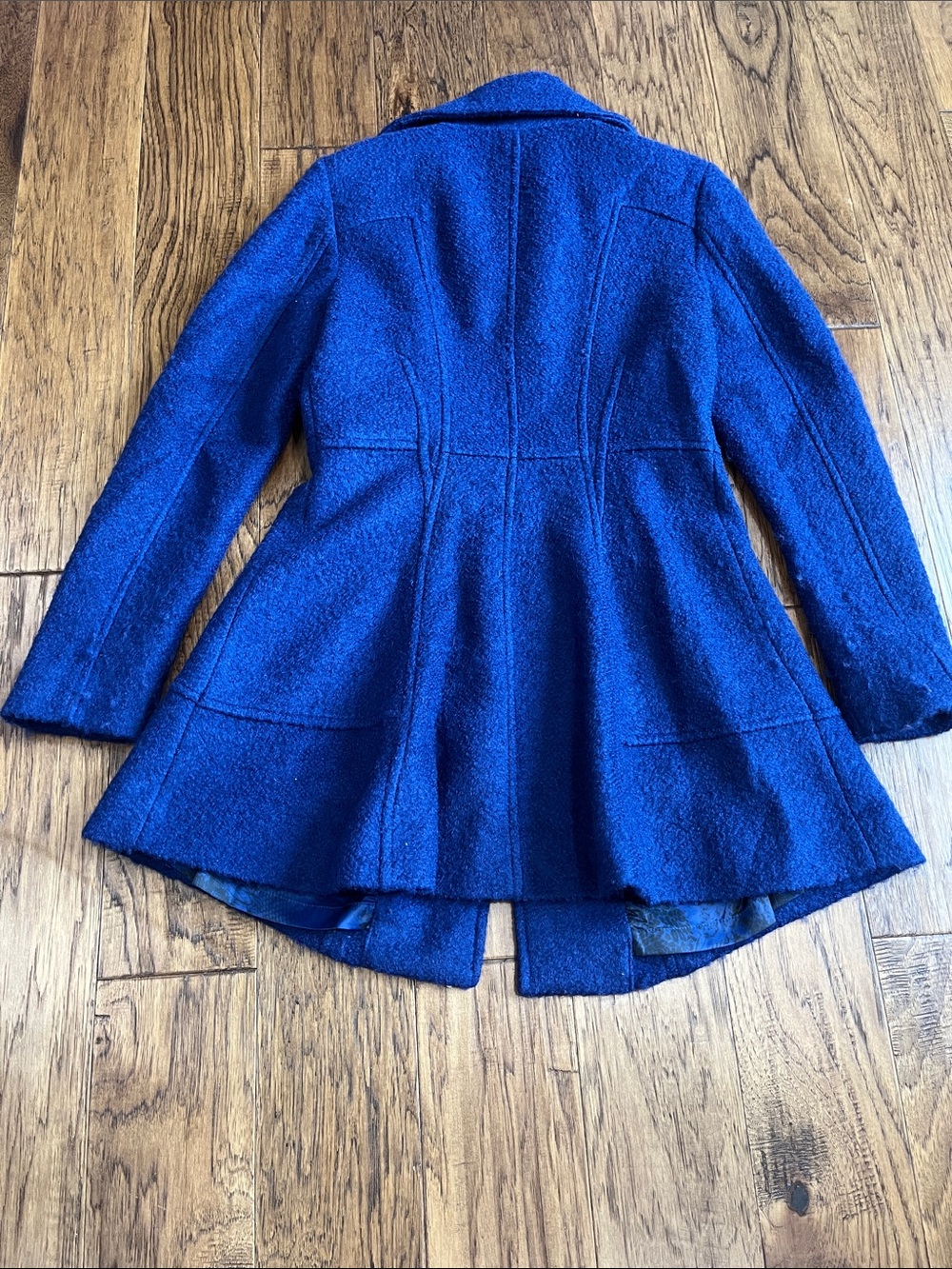GUESS Women's Cobalt Blue Zip-Front Trench Coat - Picture 2 of 8
